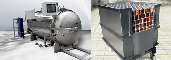 autoclave AH-1200 with container of stews