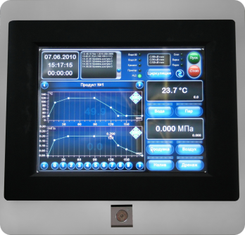 control panel of AH-1200T autoclave