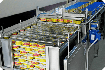 semi-automatic line of loading of cans in baskets of the autoclaves AH-1200 PLZ-1200.1